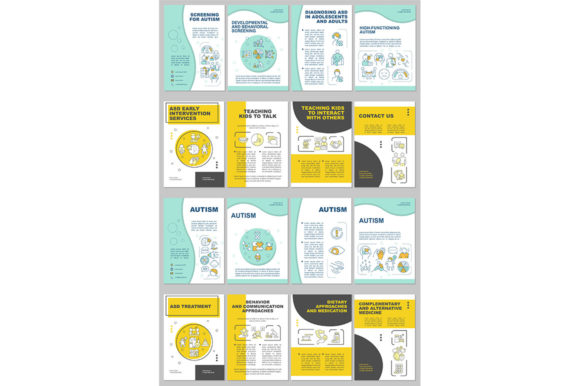 Autism Brochure Templates for Local Business Branding Graphics