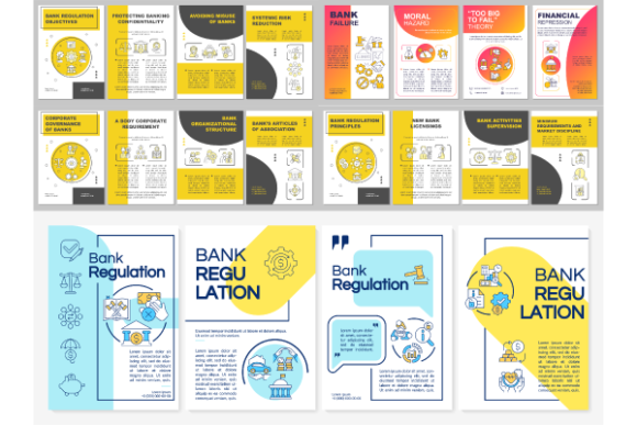 Bank Regulation Terms Templates Bundle: Graphics for Professional Handmade Business Branding
