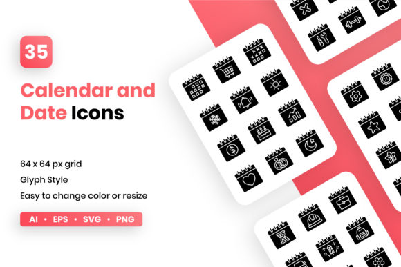 Calendar and Date Glyph Icon Set: A Designer’s Review for Real-World Use