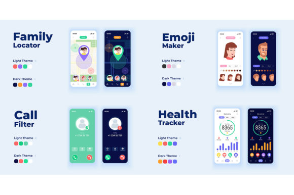 Cartoon Smartphone Interface Templates for Crafters & Handmade Business Owners