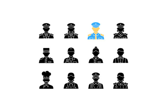 Cruise & Hotel Staff Icons: Graphics Review