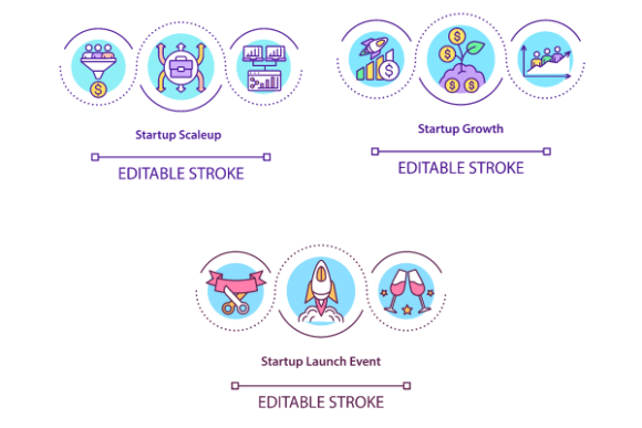 h1Startup Launch Event Icons Bundle – Graphics & Icons for Digital Sellers/h1