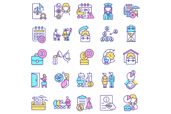 Maternity Leave Icons & Graphics Bundle for Real Design Projects