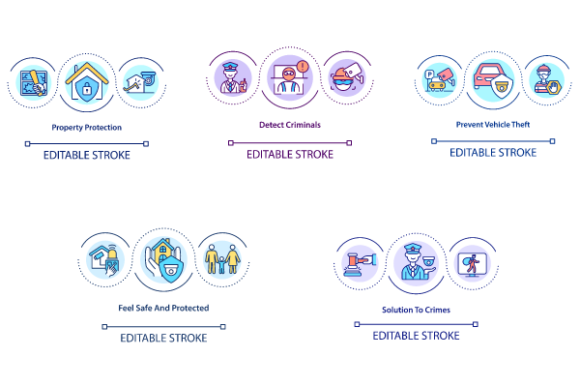 Property Protection Concept Icons for Crafters & Handmade Sellers