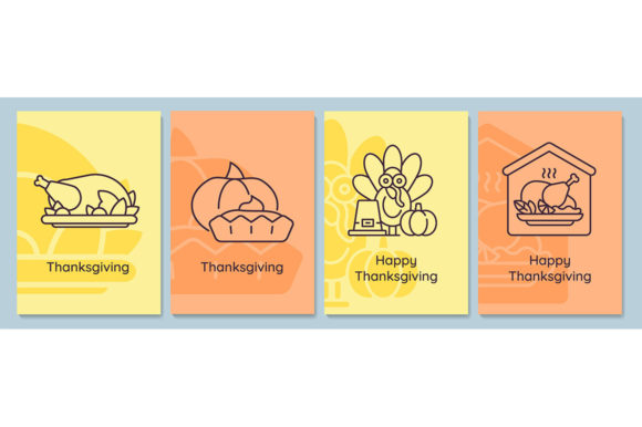 Thanksgiving Holidays Postcards Graphics & Templates