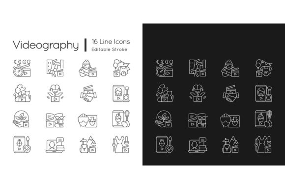 Videography Linear Icons: An Embroidery Review